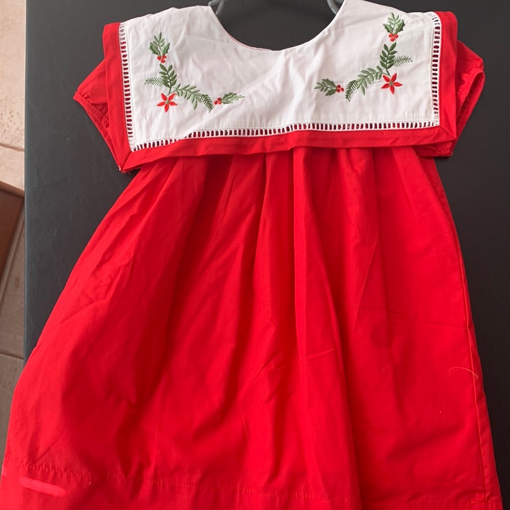 Red Christmas dress.  Size 3T